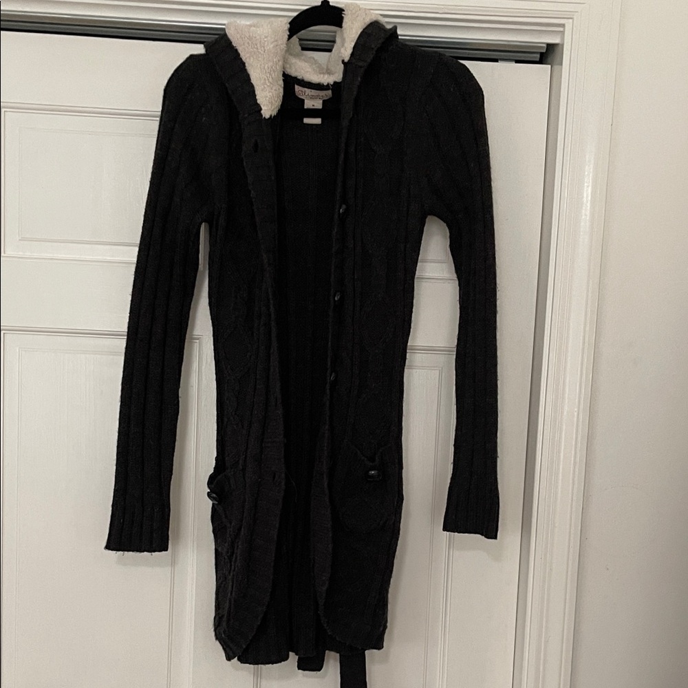 Black Hooded Women's Sweater